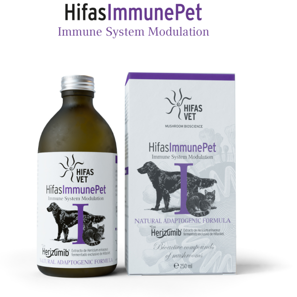 Hifas Immune Pet, vloeibare paddenstoelenblend voor hond en kat, 250 ml